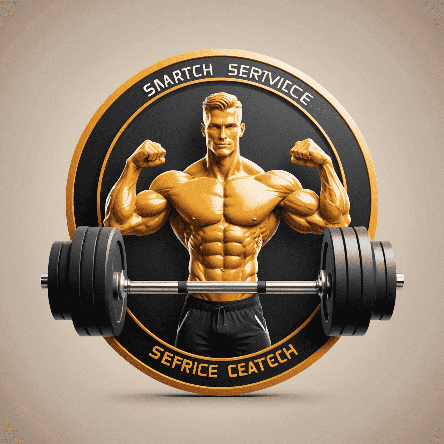 SmarterServiceTech Fitness Coaching Logo - A dynamic icon combining a dumbbell and a digital device, symbolizing the fusion of fitness and technology