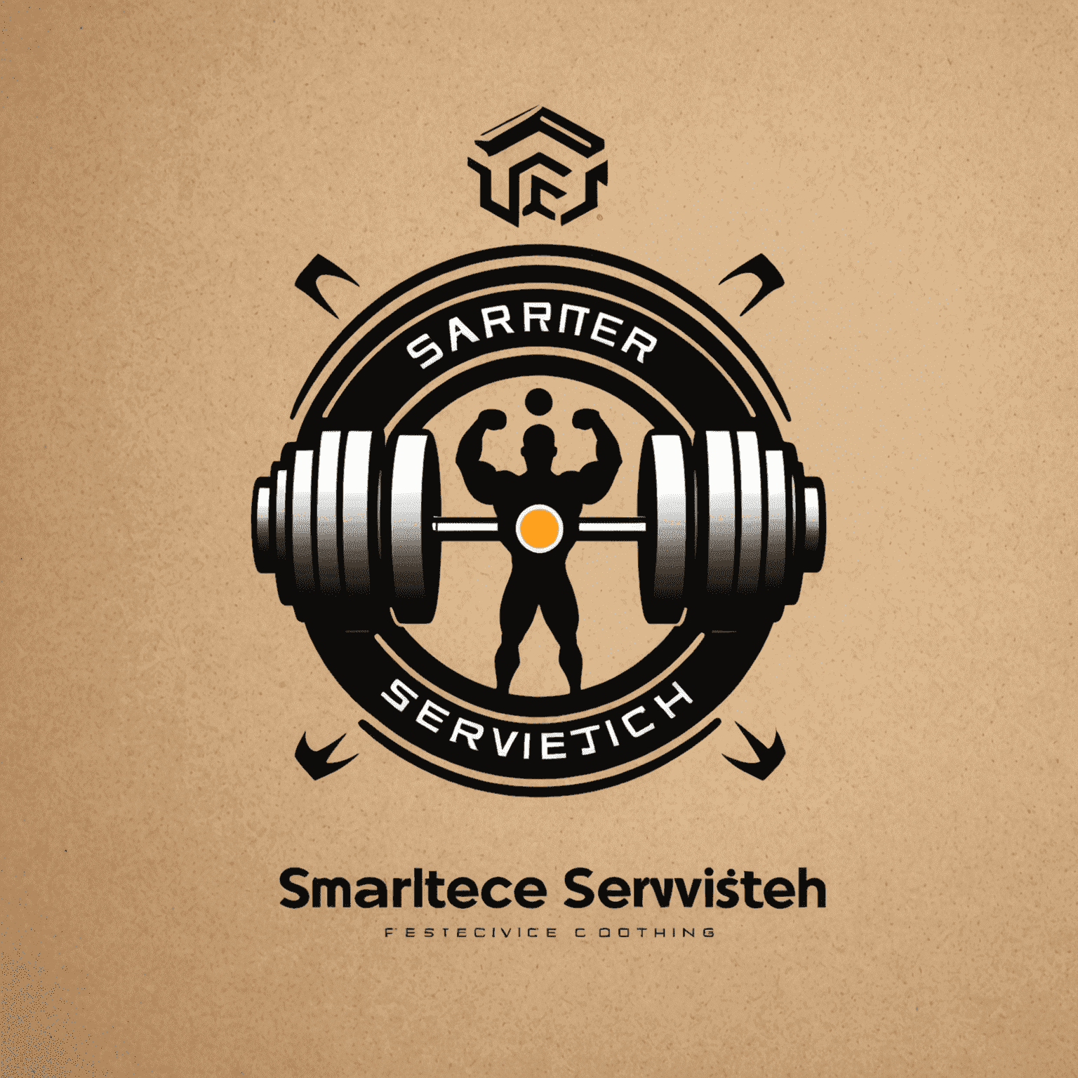 SmarterServiceTech Fitness Coaching Logo - A dynamic icon combining a dumbbell and a digital device, symbolizing the fusion of fitness and technology