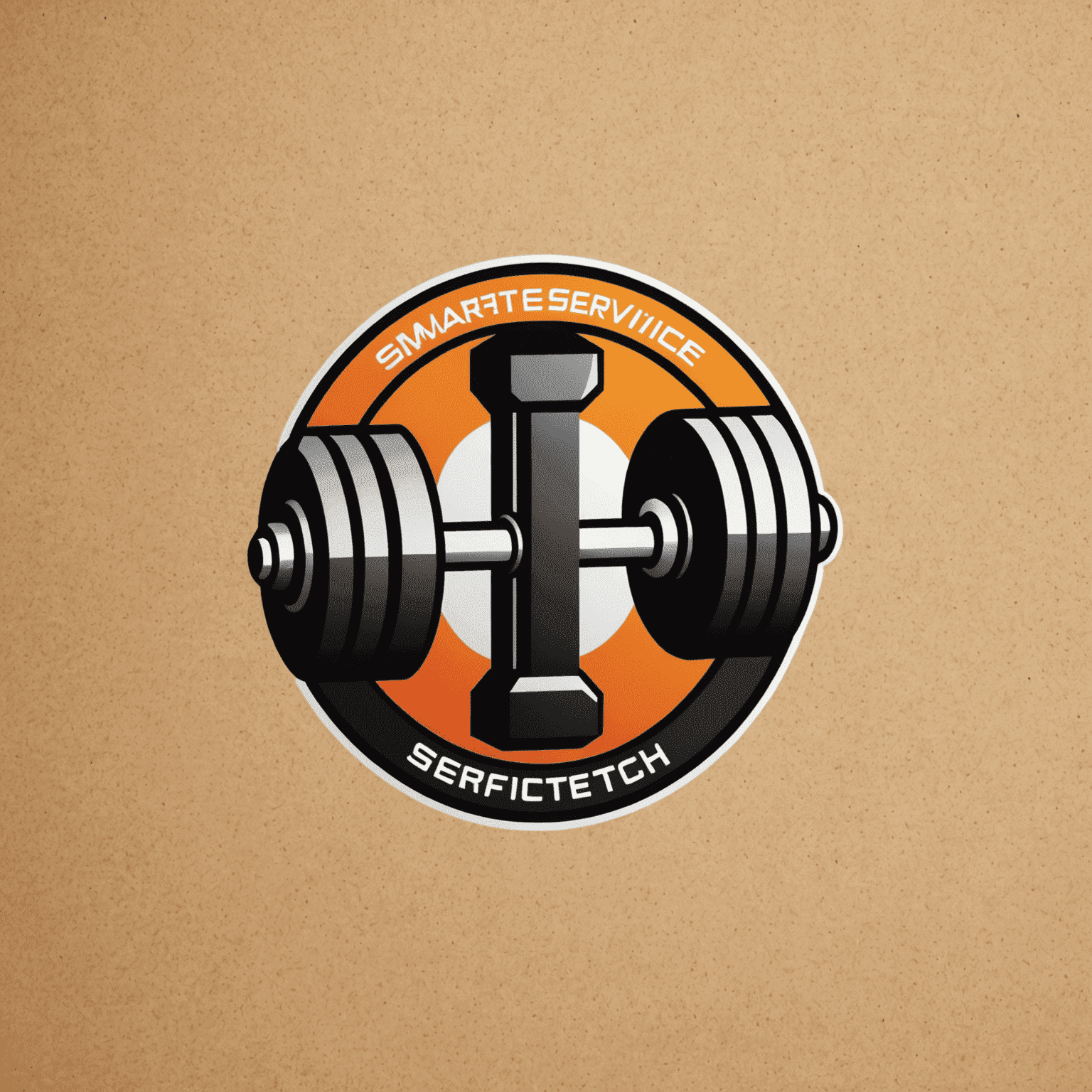 SmarterServiceTech Fitness Coaching Logo - A dynamic icon combining a dumbbell and a digital device, symbolizing the fusion of fitness and technology