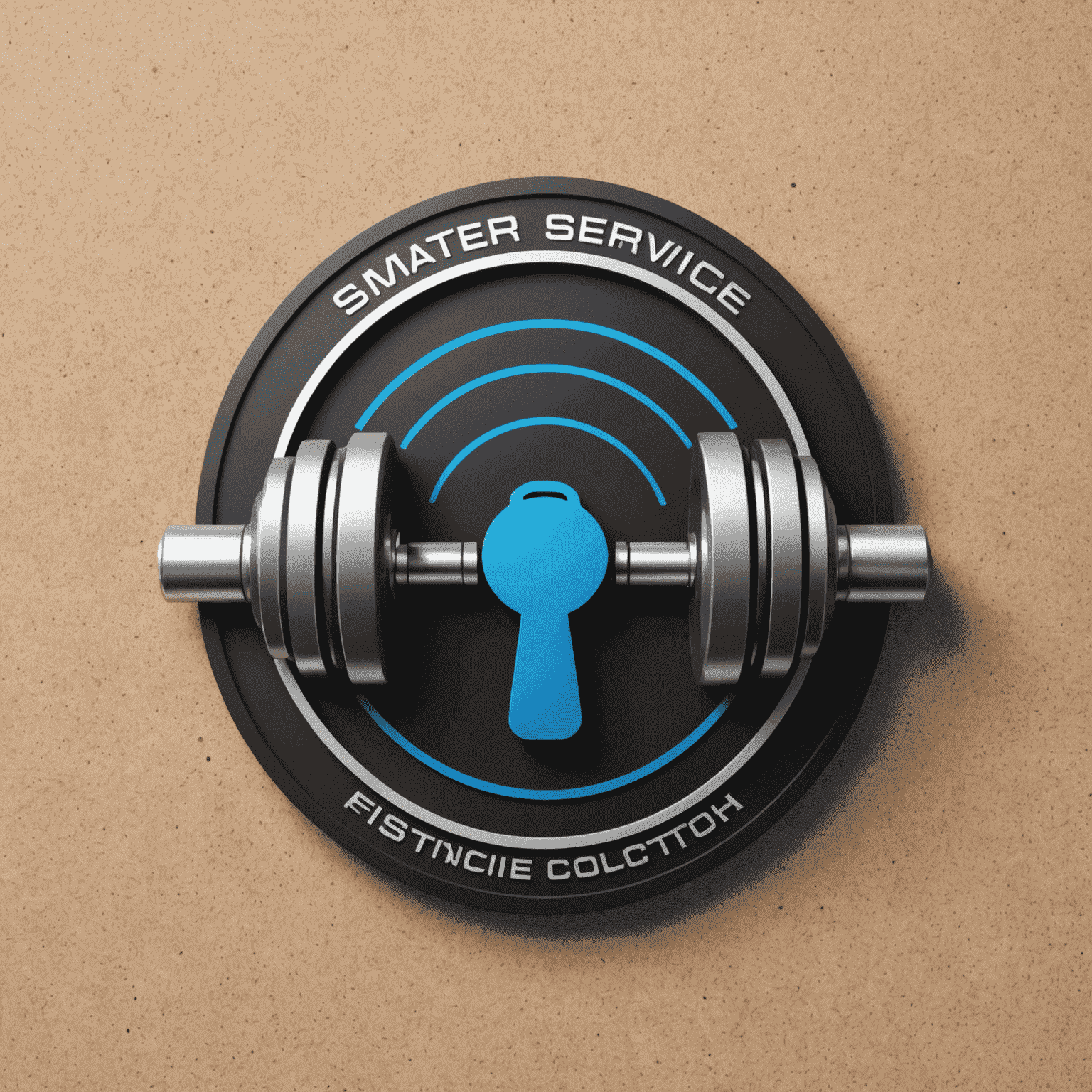 SmarterServiceTech Fitness Coaching Logo - A dynamic icon combining a dumbbell and a digital device, symbolizing the fusion of fitness and technology