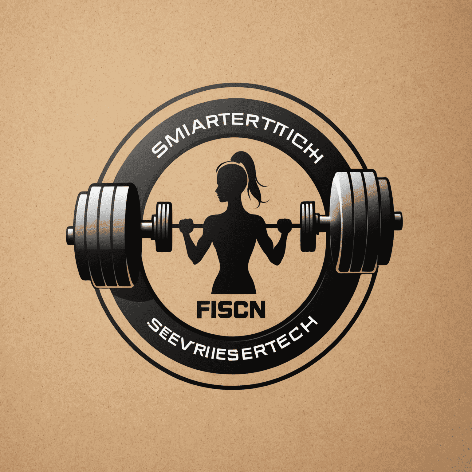 SmarterServiceTech Fitness Coaching Logo - A dynamic icon combining a dumbbell and a digital device, symbolizing the fusion of fitness and technology